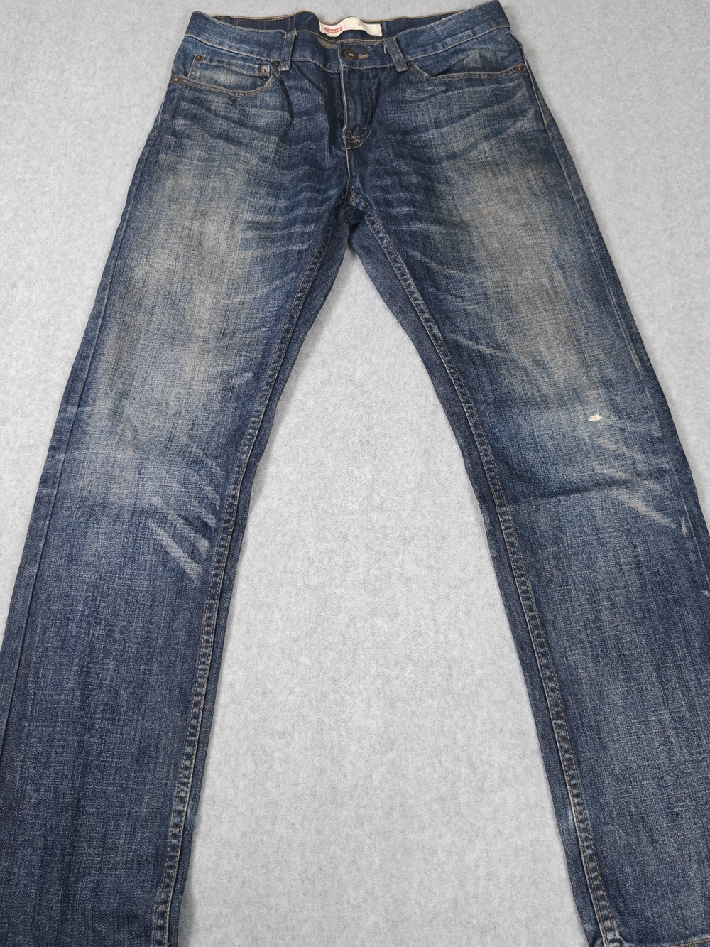 Levis Men's Blue Washed Denim Jeans